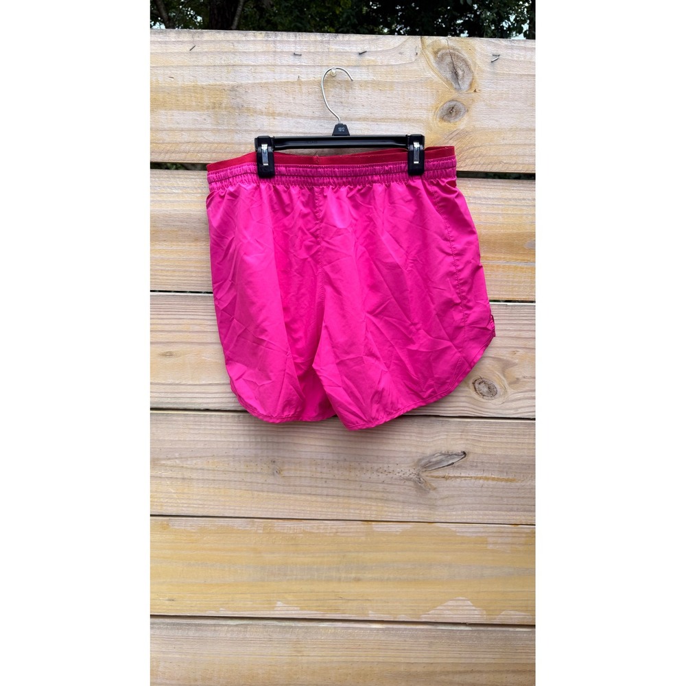 Nike Dri-FIT Running Shorts Hot Pink Womens Medium Zip Pocket Reflective Logo - Picture 5 of 6